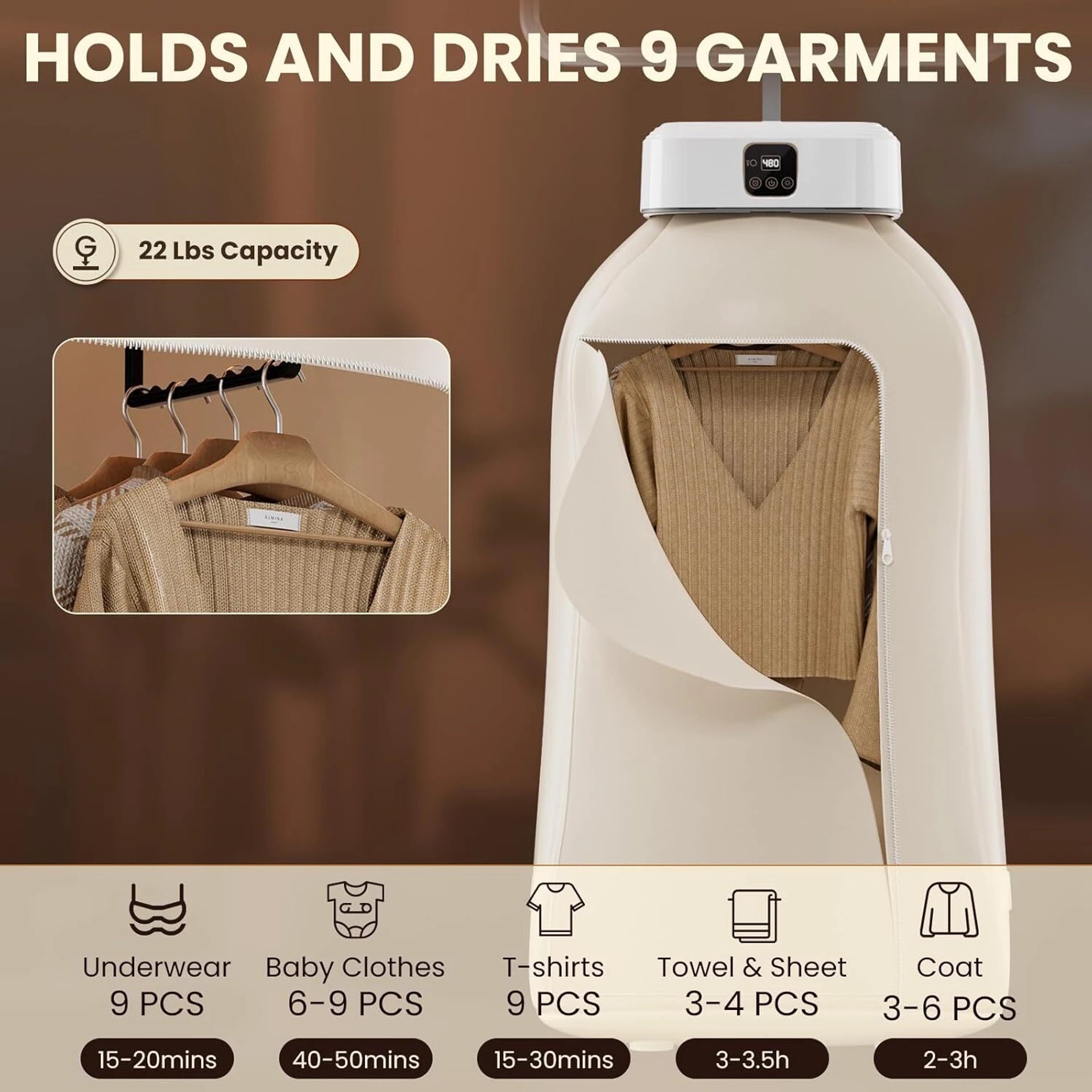 Portable Foldable Clothes Dryer