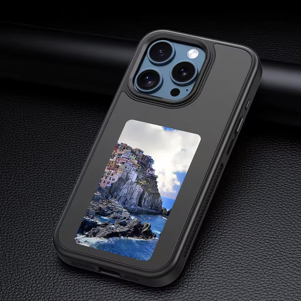 NFC Function Phone Case DIY Electronic Ink Case For iPhone 15 14 pro