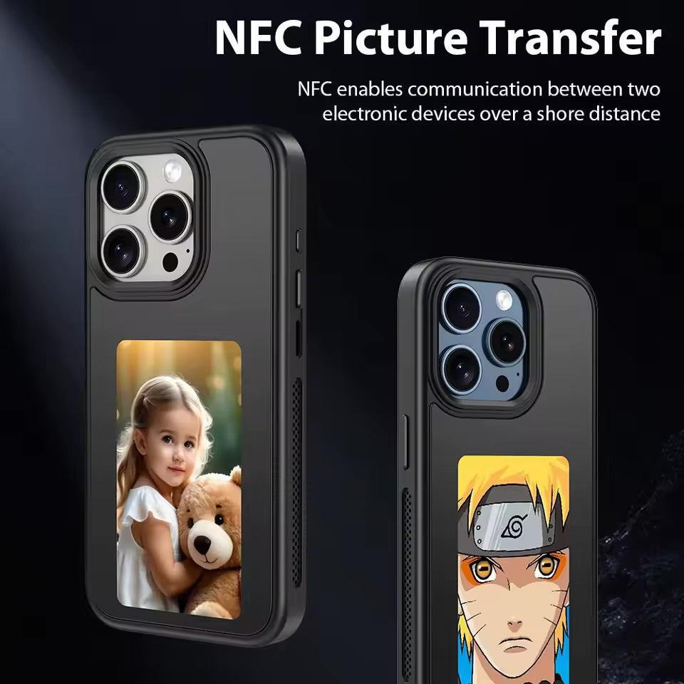 NFC Function Phone Case DIY Electronic Ink Case For iPhone 15 14 pro