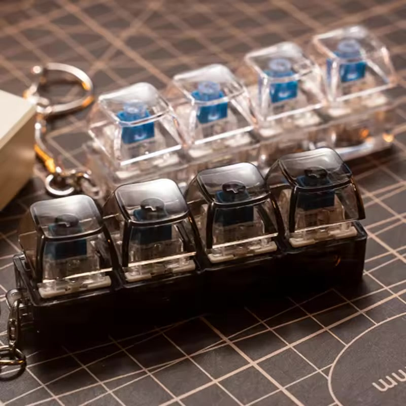 Keyboard Fidget Keychain – DIY Mechanical Keycap Click Toy for Stress Relief