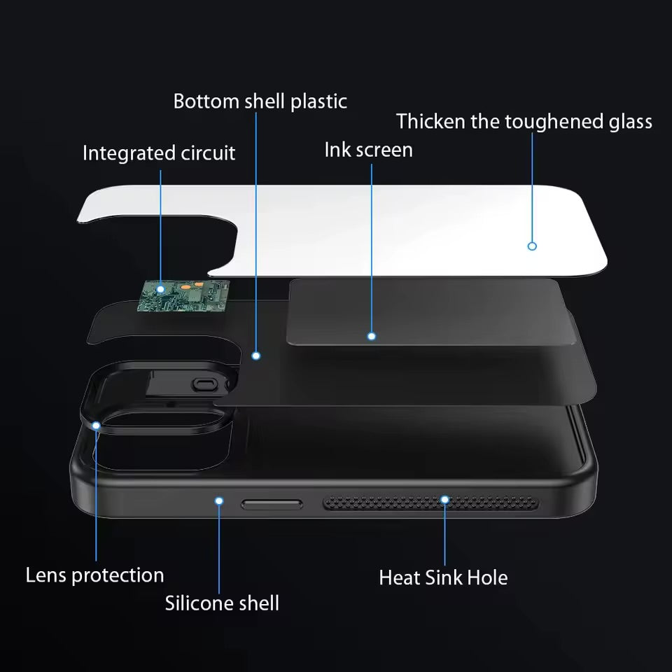NFC Function Phone Case DIY Electronic Ink Case For iPhone 15 14 pro