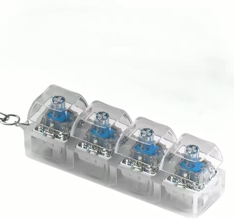 Keyboard Fidget Keychain – DIY Mechanical Keycap Click Toy for Stress Relief