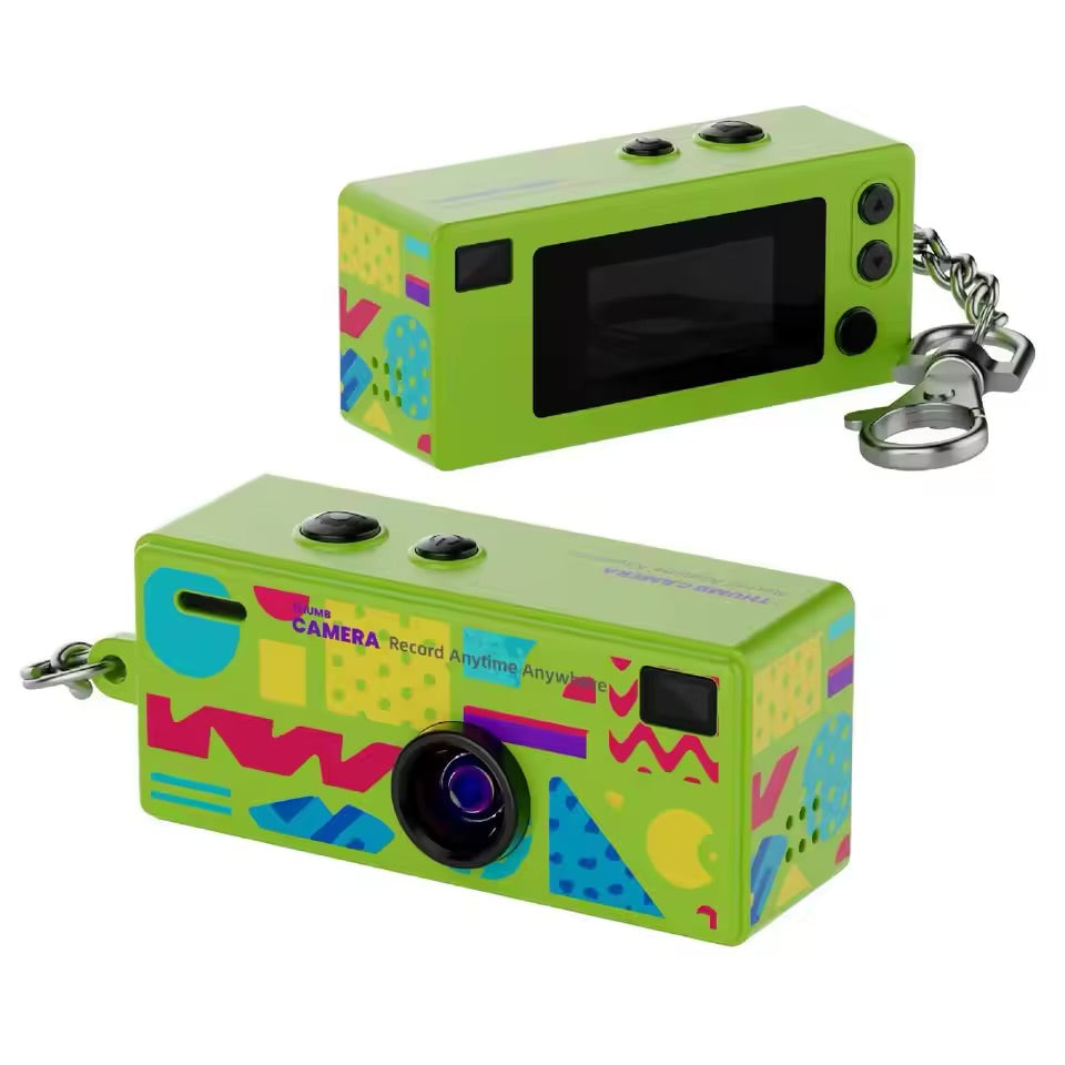 Mini Keychain Camera – 1080P Retro Digital Camcorder with Flash & Memory Card Support