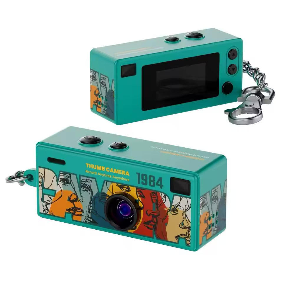 Mini Keychain Camera – 1080P Retro Digital Camcorder with Flash & Memory Card Support
