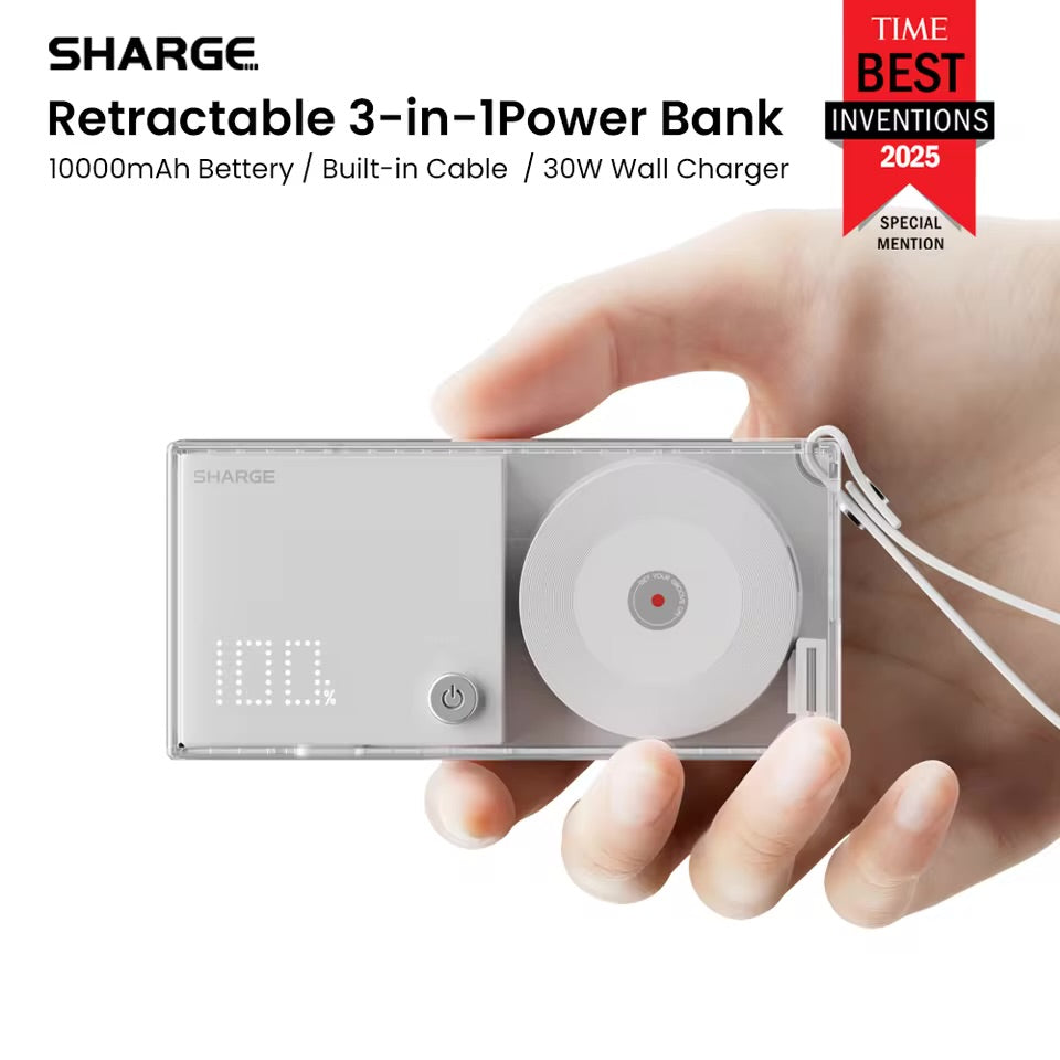 3-in-1 Portable Power Bank (10,000mAh | 30W Fast Charge)