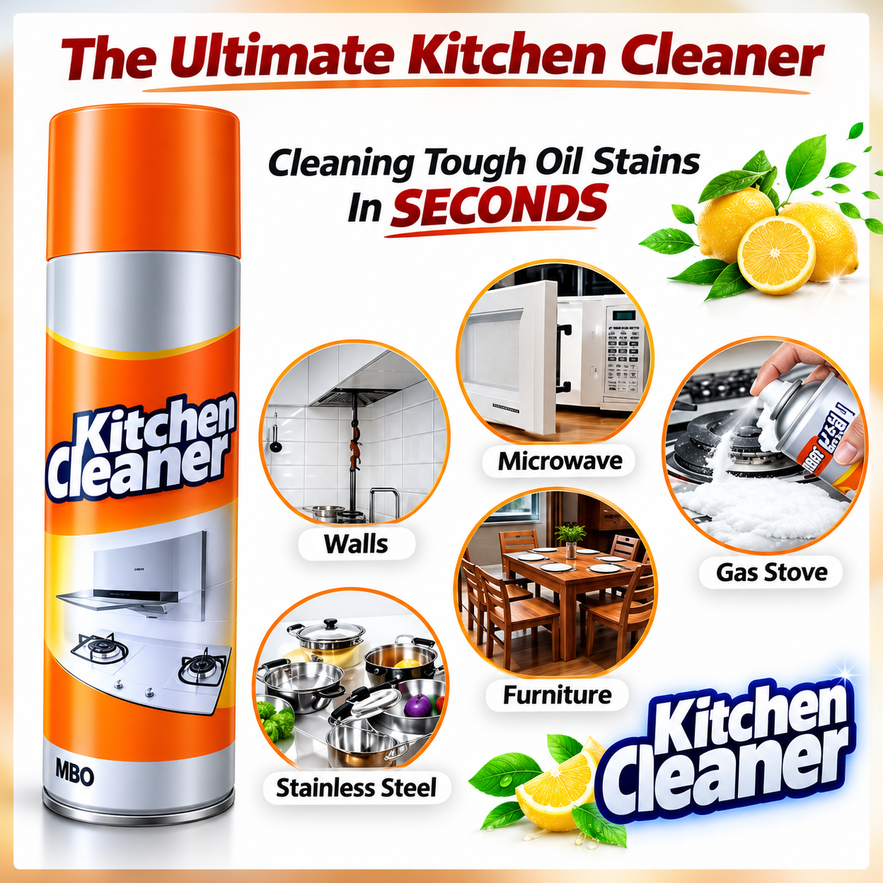 Orange Kitchen Cleaner Spray Combo Offer
