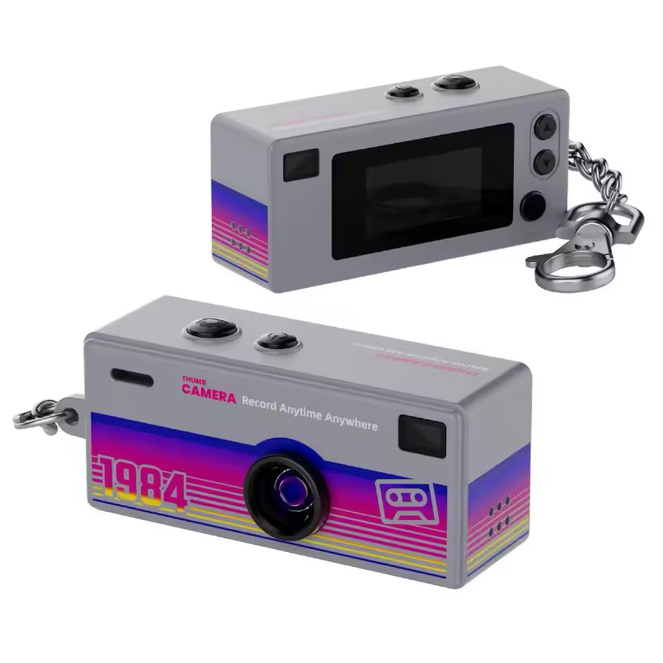 Mini Keychain Camera – 1080P Retro Digital Camcorder with Flash & Memory Card Support
