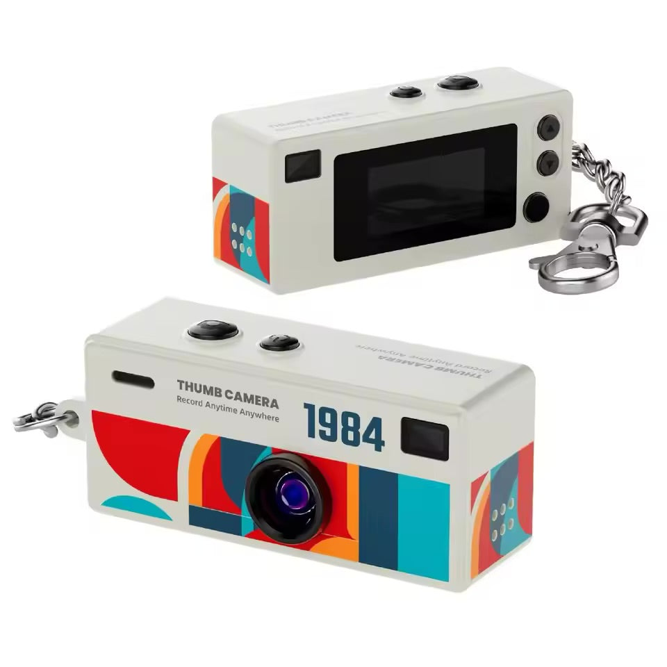 Mini Keychain Camera – 1080P Retro Digital Camcorder with Flash & Memory Card Support