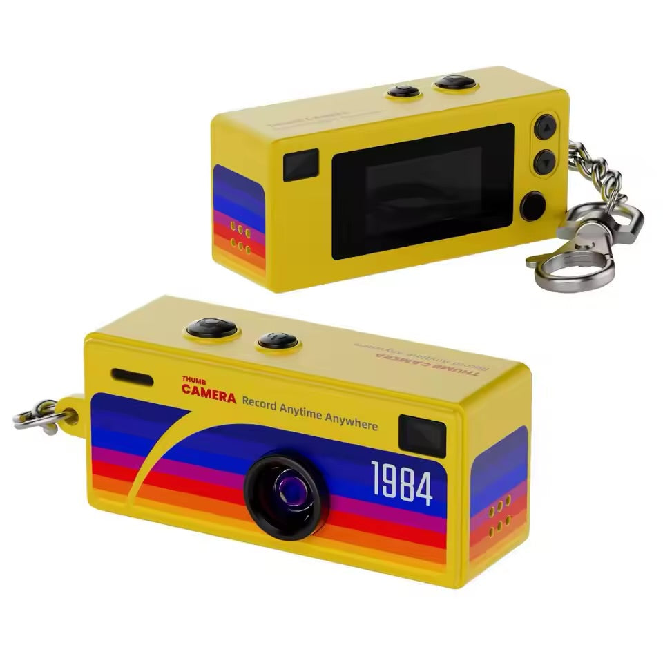 Mini Keychain Camera – 1080P Retro Digital Camcorder with Flash & Memory Card Support