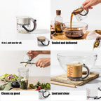 Adjustable Measuring Cup | Multi-Function Kitchen Measuring Cup with Scraper Seal