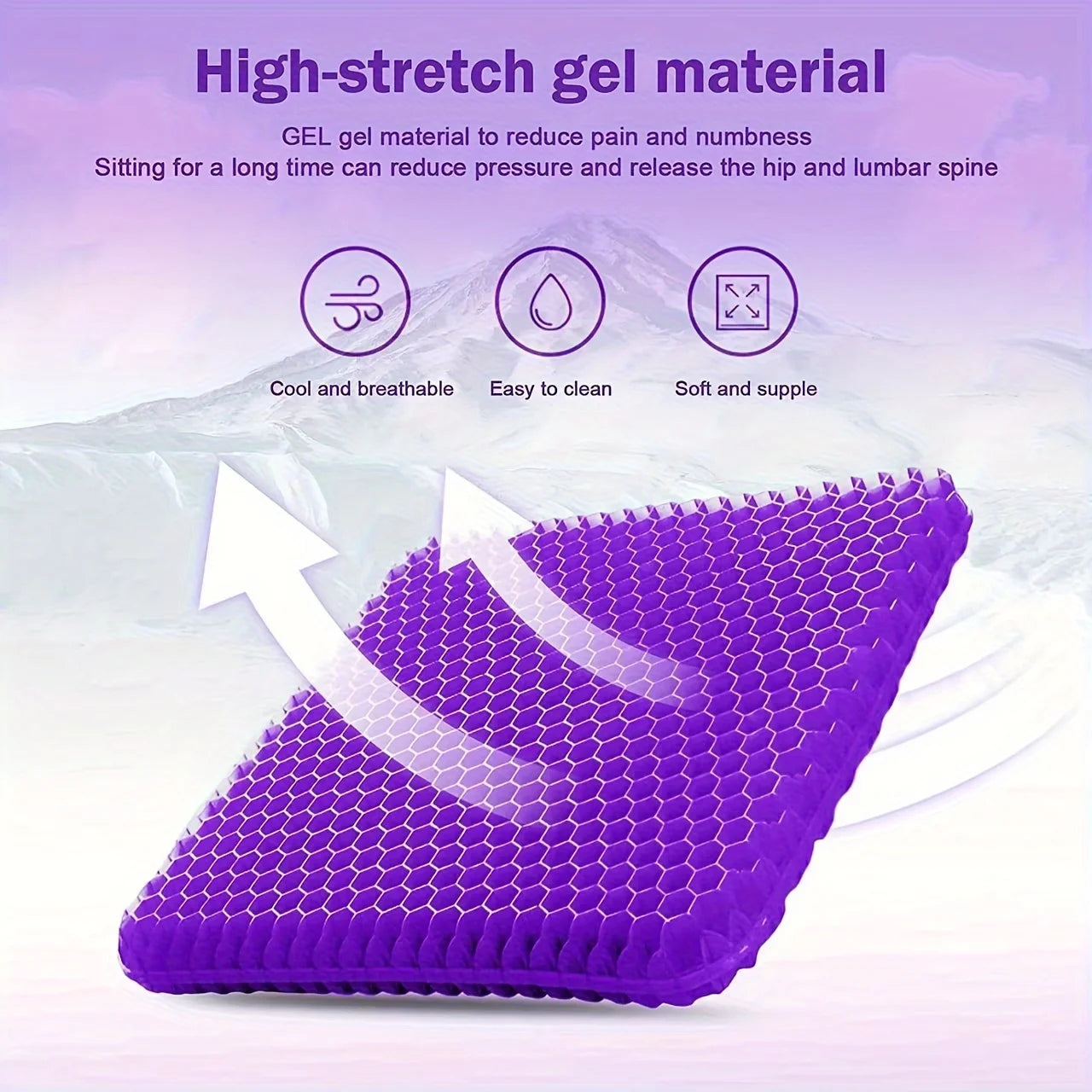 Ultra-Comfort Gel Seat Cushion Set with Breathable Honeycomb Design