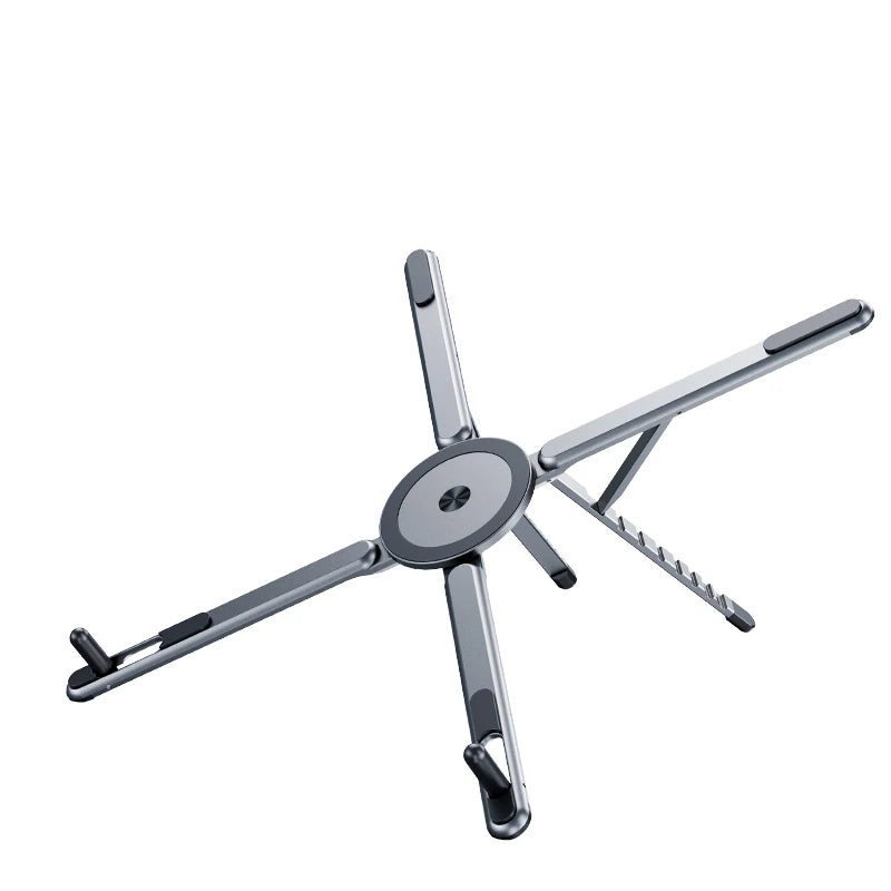 Rotating Foldable Laptop Stand | Magnetic Adjustable Holder for Laptop, Tablet & Phone