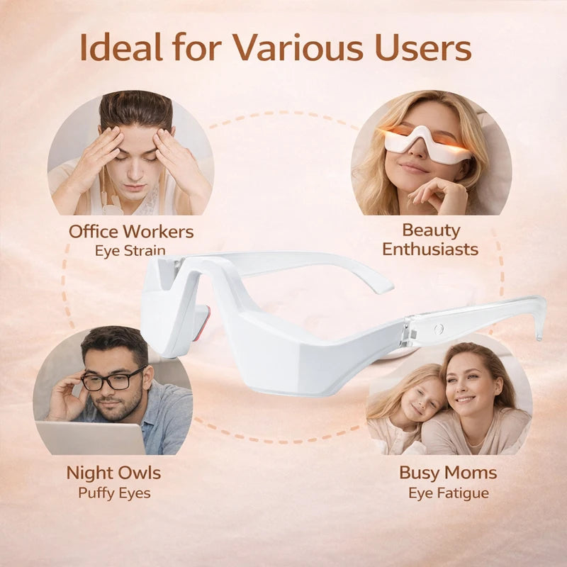 EMS Red Light Eye Massager | Dark Circle Remover & Eye Fatigue Relief Device