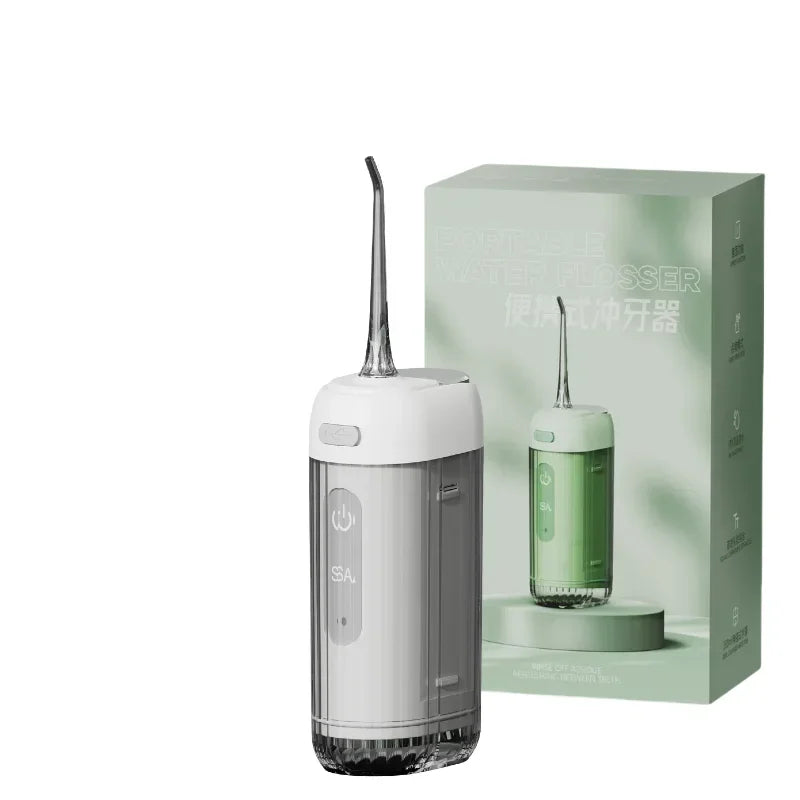 USB Rechargeable Water Flosser | Portable Oral Irrigator with 3 Cleaning Modes & 5 Jet Tips