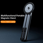 Rotating Foldable Laptop Stand | Magnetic Adjustable Holder for Laptop, Tablet & Phone