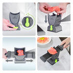 ONCE for All Meat Slicer and Cleaver Kitchen Knife Set for Meat Slicing and Shredding, Manual Fresh Meat Cutter, Slicer for Beef