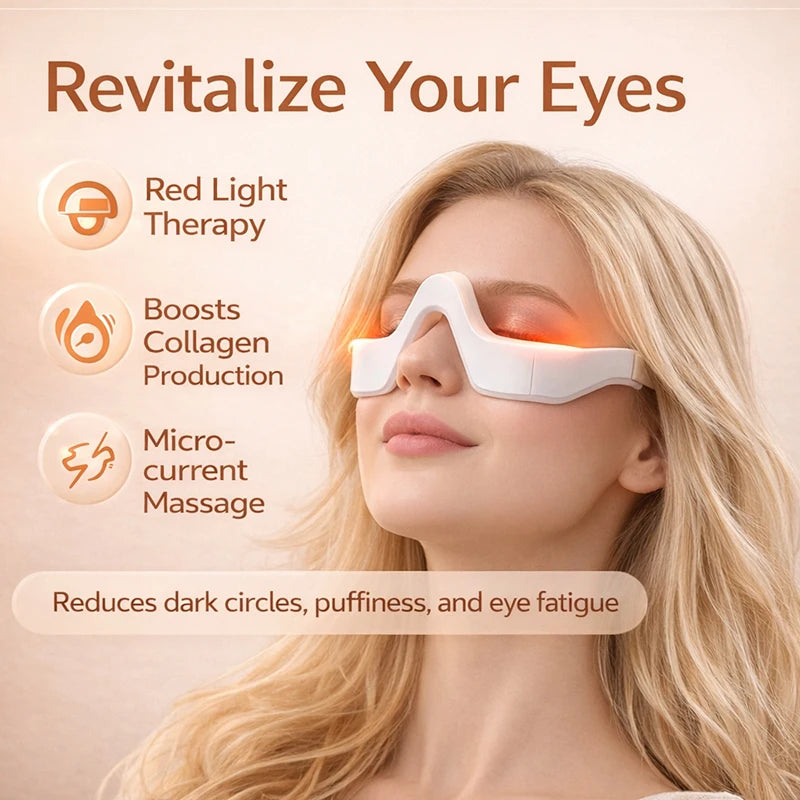EMS Red Light Eye Massager | Dark Circle Remover & Eye Fatigue Relief Device