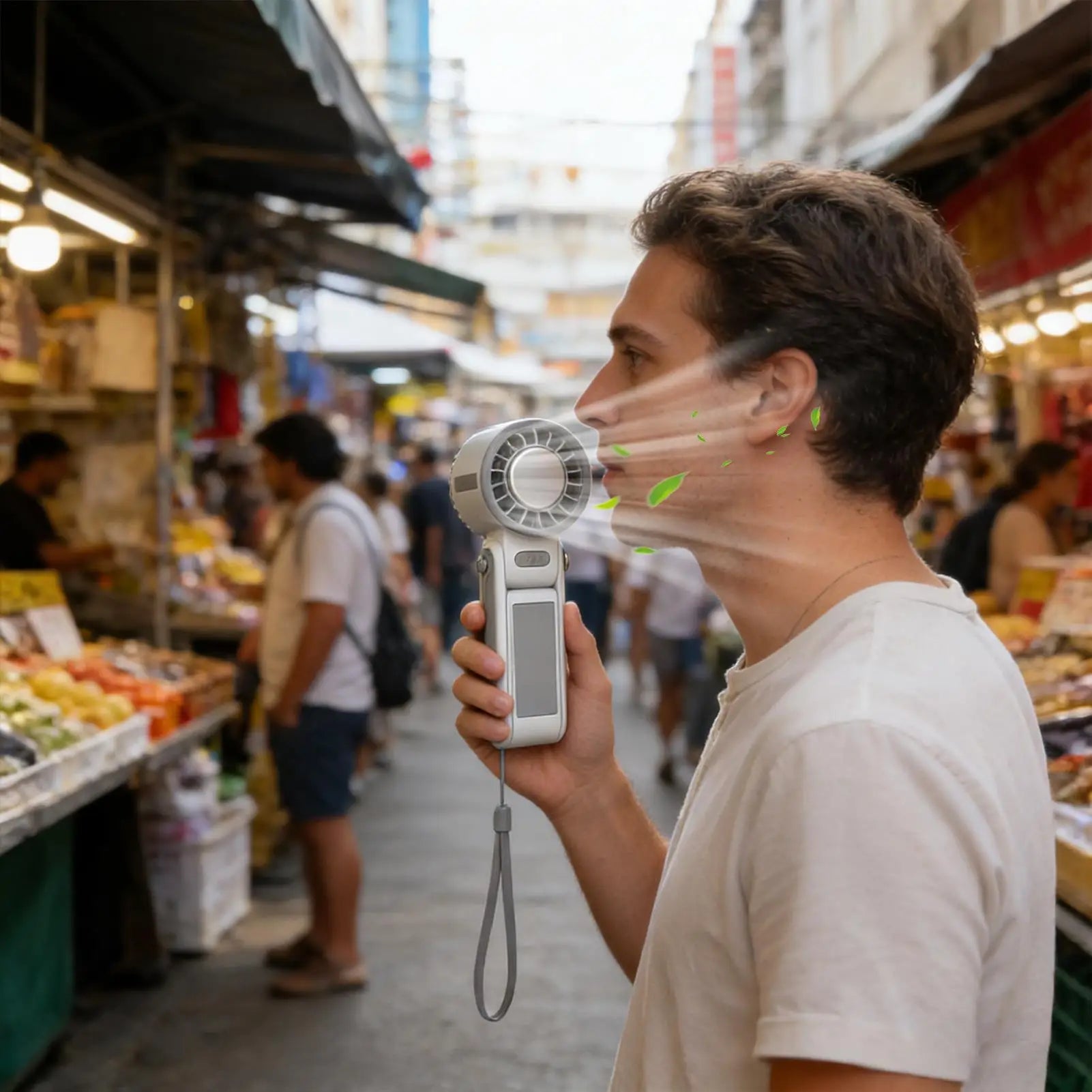 Portable Rechargeable Handheld Fan | 5-Speed Foldable Mini Cooling Fan