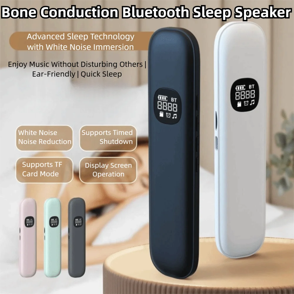 Portable Bone Conduction Sleep Speaker Bluetooth 5.4 LED Display
