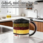 Adjustable Measuring Cup | Multi-Function Kitchen Measuring Cup with Scraper Seal