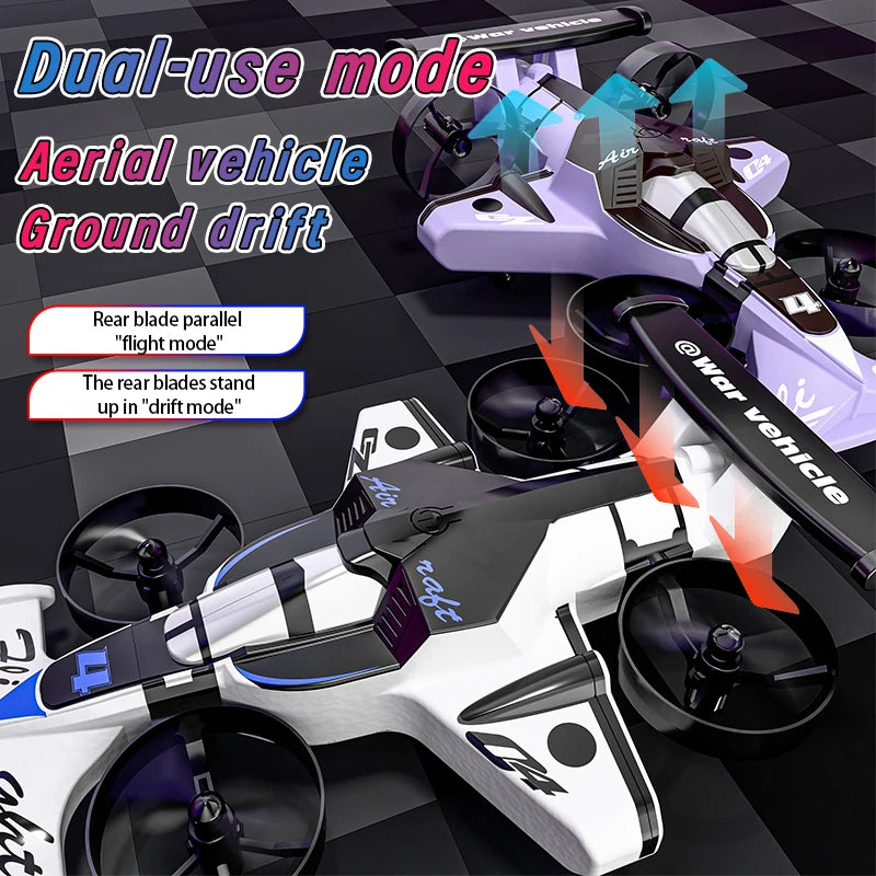 Land Air Dual-Use Quadcopter Drift Toy Car 2-in-1