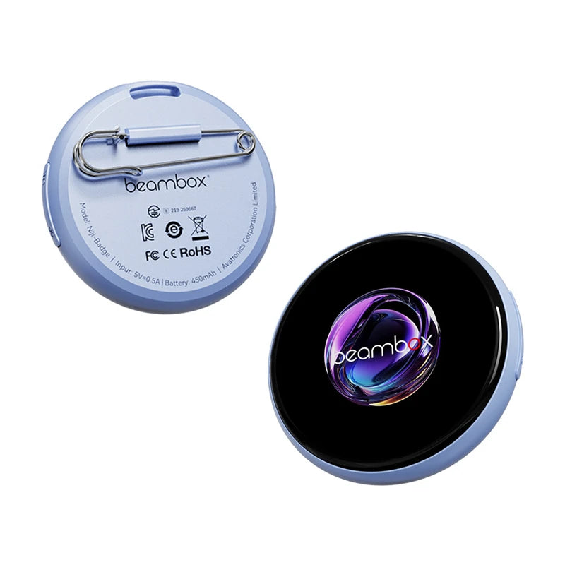 Smart Digital Display Badge | Wearable Video Name Tag with Custom GIF & Photo Display
