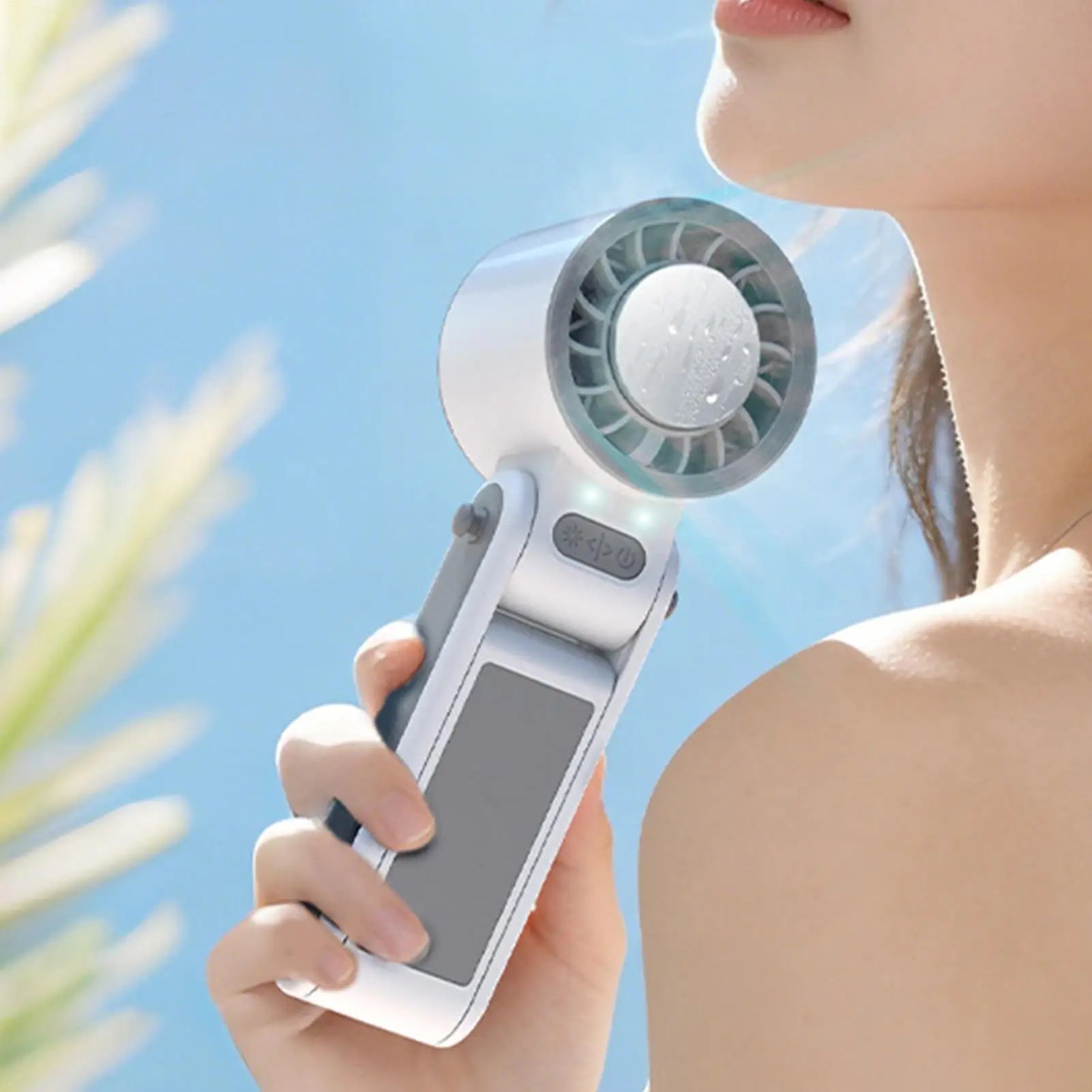 Portable Rechargeable Handheld Fan | 5-Speed Foldable Mini Cooling Fan