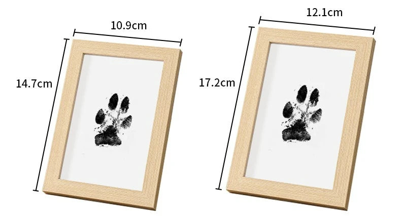 Pet Paw Print Keepsake Kit | Inkless Paw Memory Frame for Cats & Dogs