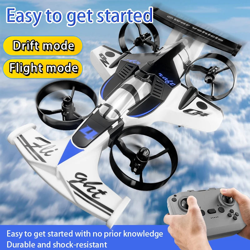 Land Air Dual-Use Quadcopter Drift Toy Car 2-in-1