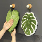 Leaf Shape Hand Towel | Super Absorbent Hanging Kitchen & Bathroom Towel