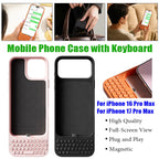 Magnetic Keyboard Phone Case | All-in-One External Keyboard Case for iPhone 16/17 Pro Max