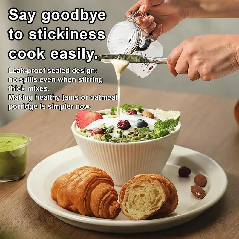 Adjustable Measuring Cup | Multi-Function Kitchen Measuring Cup with Scraper Seal