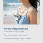 Portable Rechargeable Handheld Fan | 5-Speed Foldable Mini Cooling Fan
