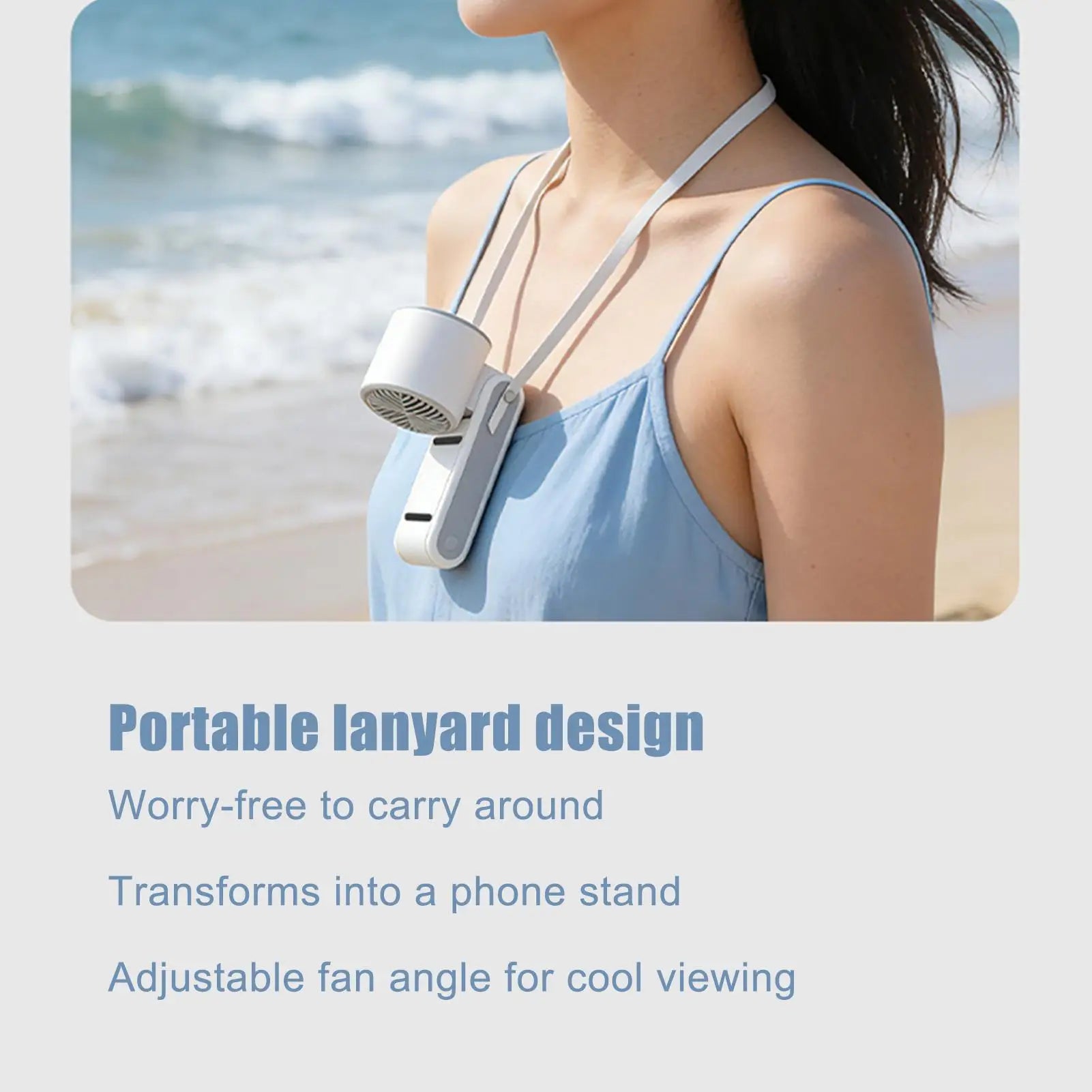 Portable Rechargeable Handheld Fan | 5-Speed Foldable Mini Cooling Fan