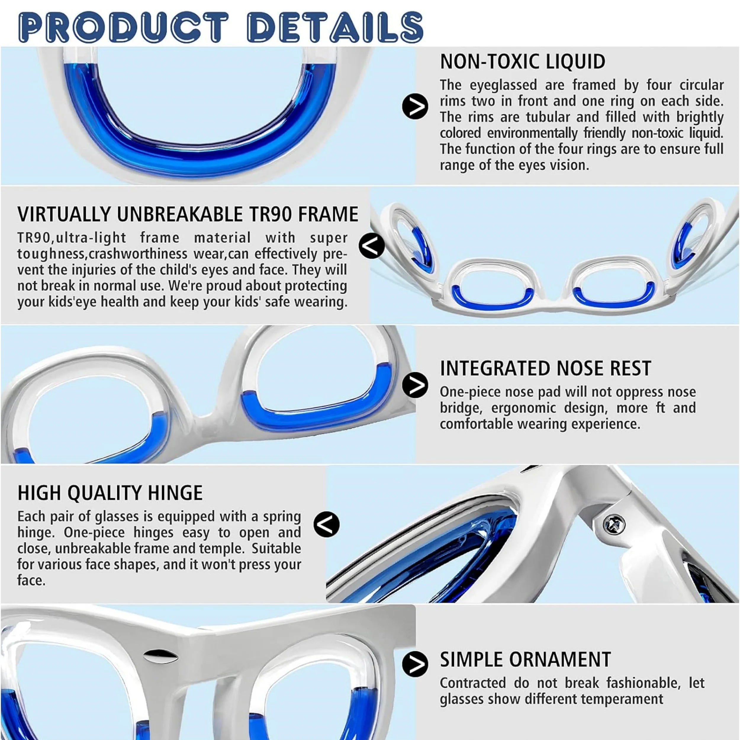 Kids' Motion Sickness Glasses - Ultra-Light Travel