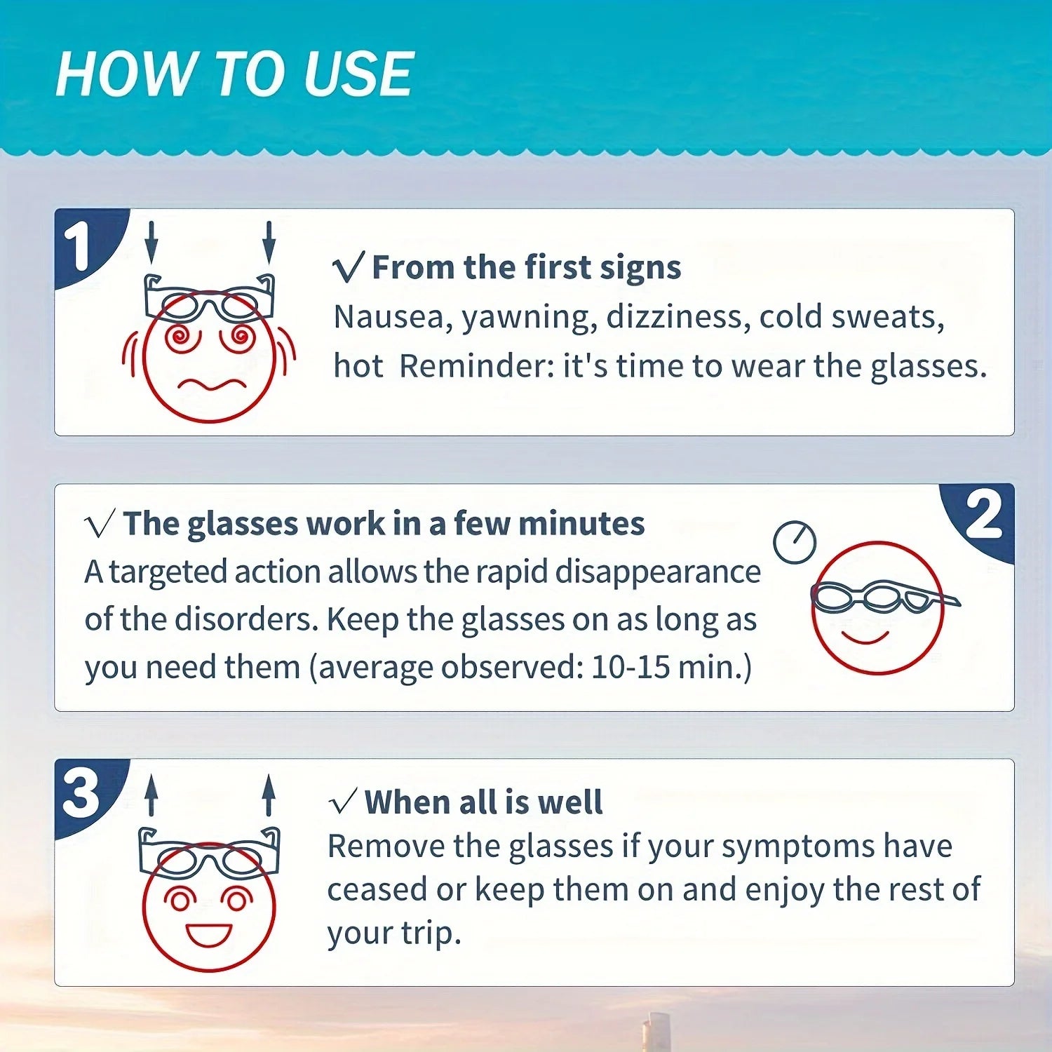 Kids' Motion Sickness Glasses - Ultra-Light Travel