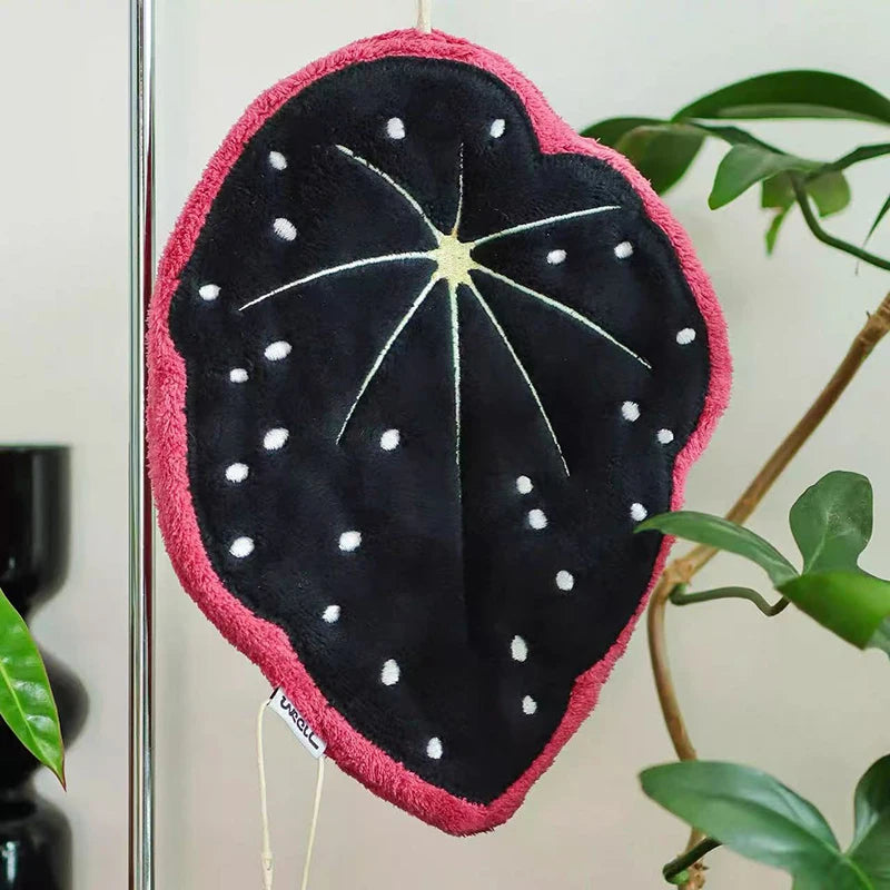 Leaf Shape Hand Towel | Super Absorbent Hanging Kitchen & Bathroom Towel