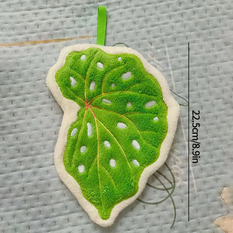 Leaf Shape Hand Towel | Super Absorbent Hanging Kitchen & Bathroom Towel