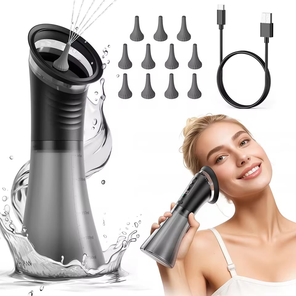 Electric Ear Wax Removal System – Water Powered Ear Cleaning Tool with 3 Pressure Settings