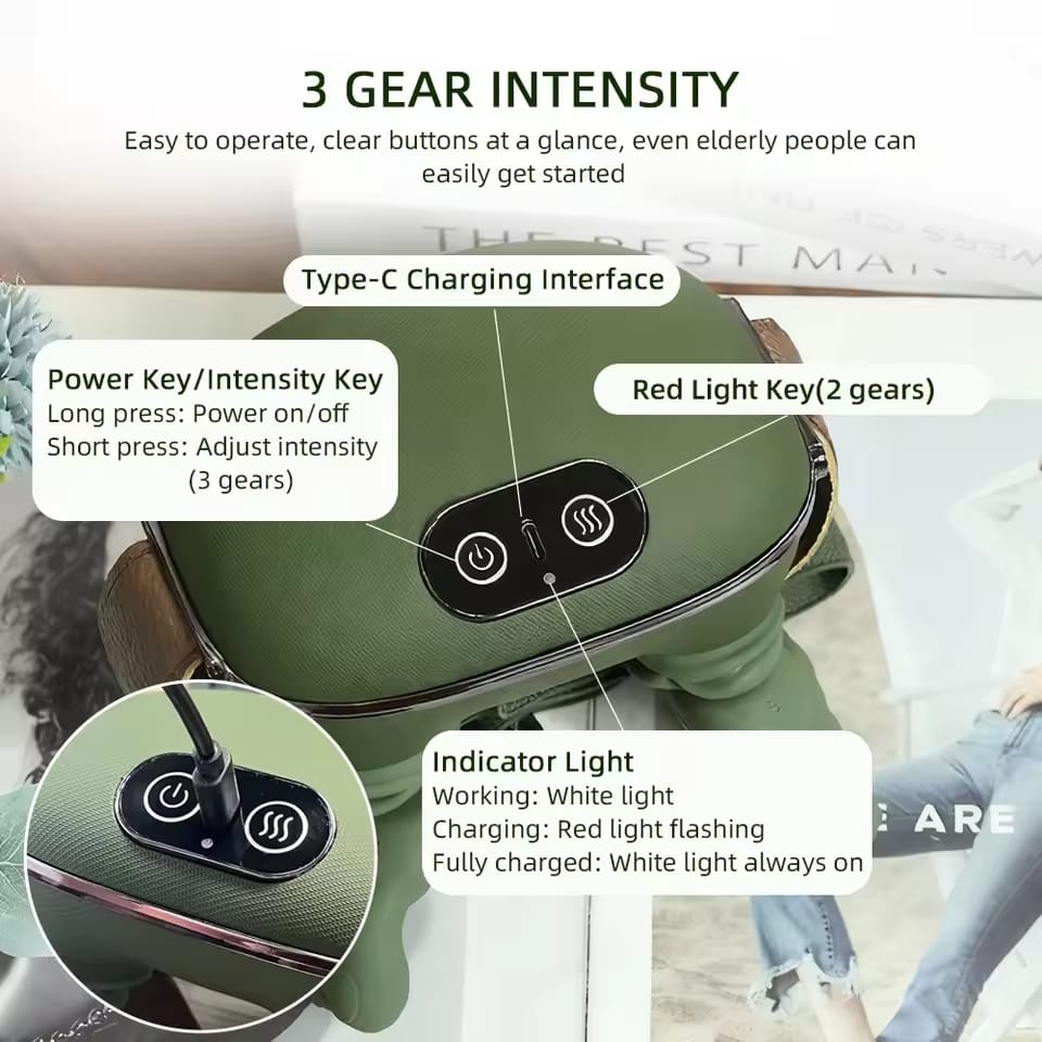 Bionic Finger Neck & Shoulder Massager – Wireless Cervical Trapezius Kneading Massage Shawl with Brushless Motor for Pain Relief