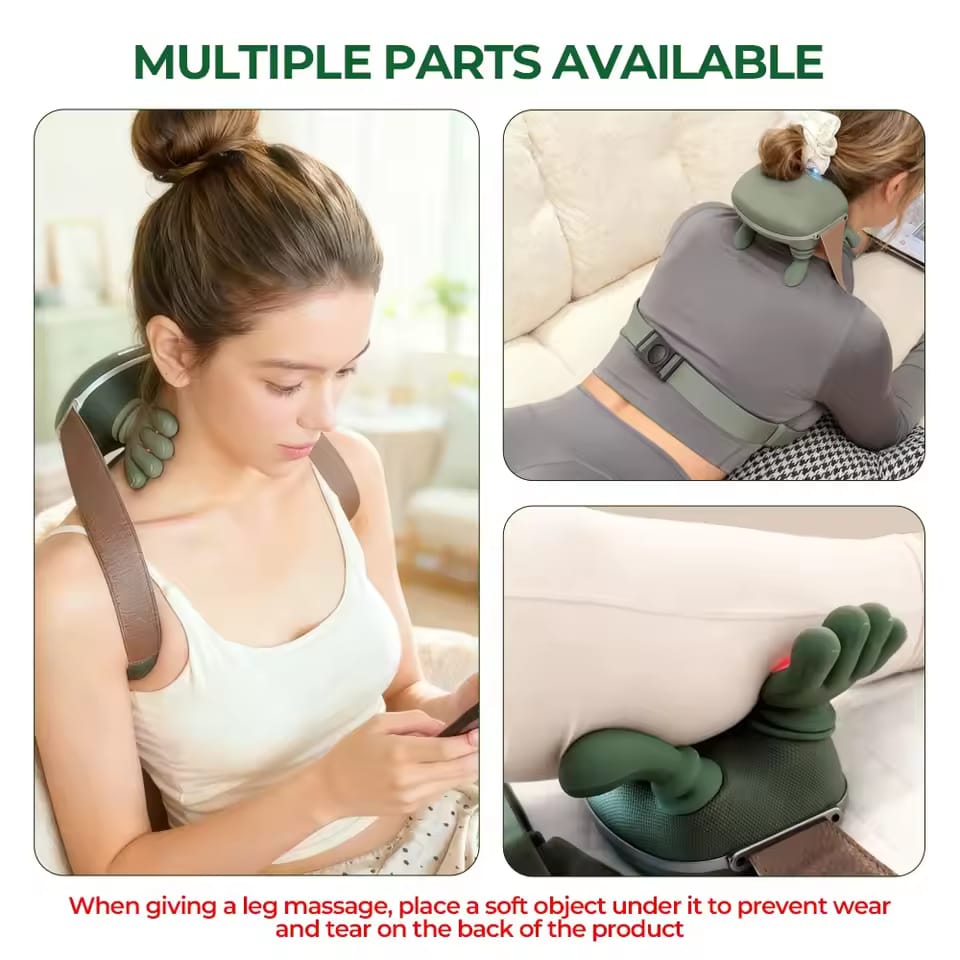 Bionic Finger Neck & Shoulder Massager – Wireless Cervical Trapezius Kneading Massage Shawl with Brushless Motor for Pain Relief