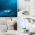 Portable Bluetooth Speaker Mini Retro Vinyl Player with RGB Lights Wireless Sleep Aid Speaker