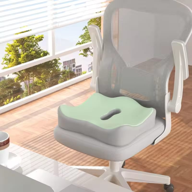 Ergonomic Memory Foam Lumbar Support Pillow 3-Zone Seat Cushion for Office Chair Car & Wheelchair