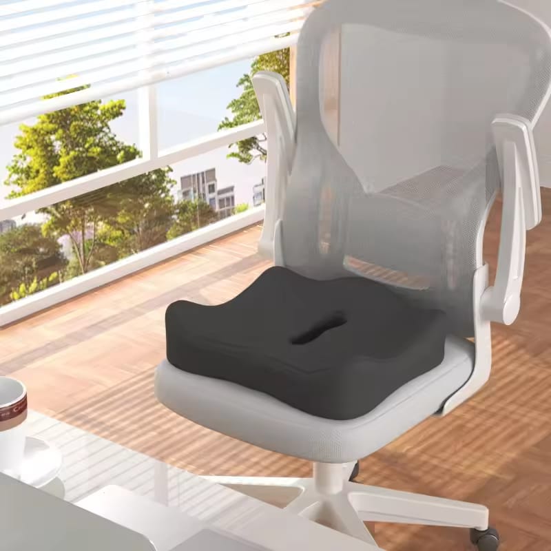 Ergonomic Memory Foam Lumbar Support Pillow 3-Zone Seat Cushion for Office Chair Car & Wheelchair