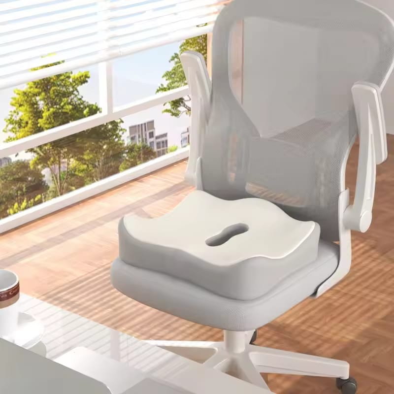 Ergonomic Memory Foam Lumbar Support Pillow 3-Zone Seat Cushion for Office Chair Car & Wheelchair
