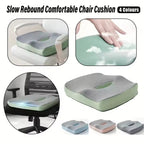Ergonomic Memory Foam Lumbar Support Pillow 3-Zone Seat Cushion for Office Chair Car & Wheelchair