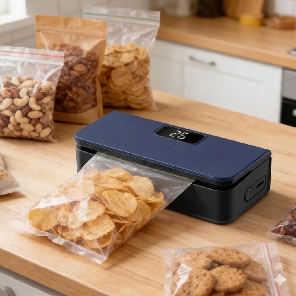 Bag Sealer Mini Plastic Bags Sealer 6-Mode Rechargeable Packaging thermal Sealing Machine Portable Home Food Storage Bag Sealer